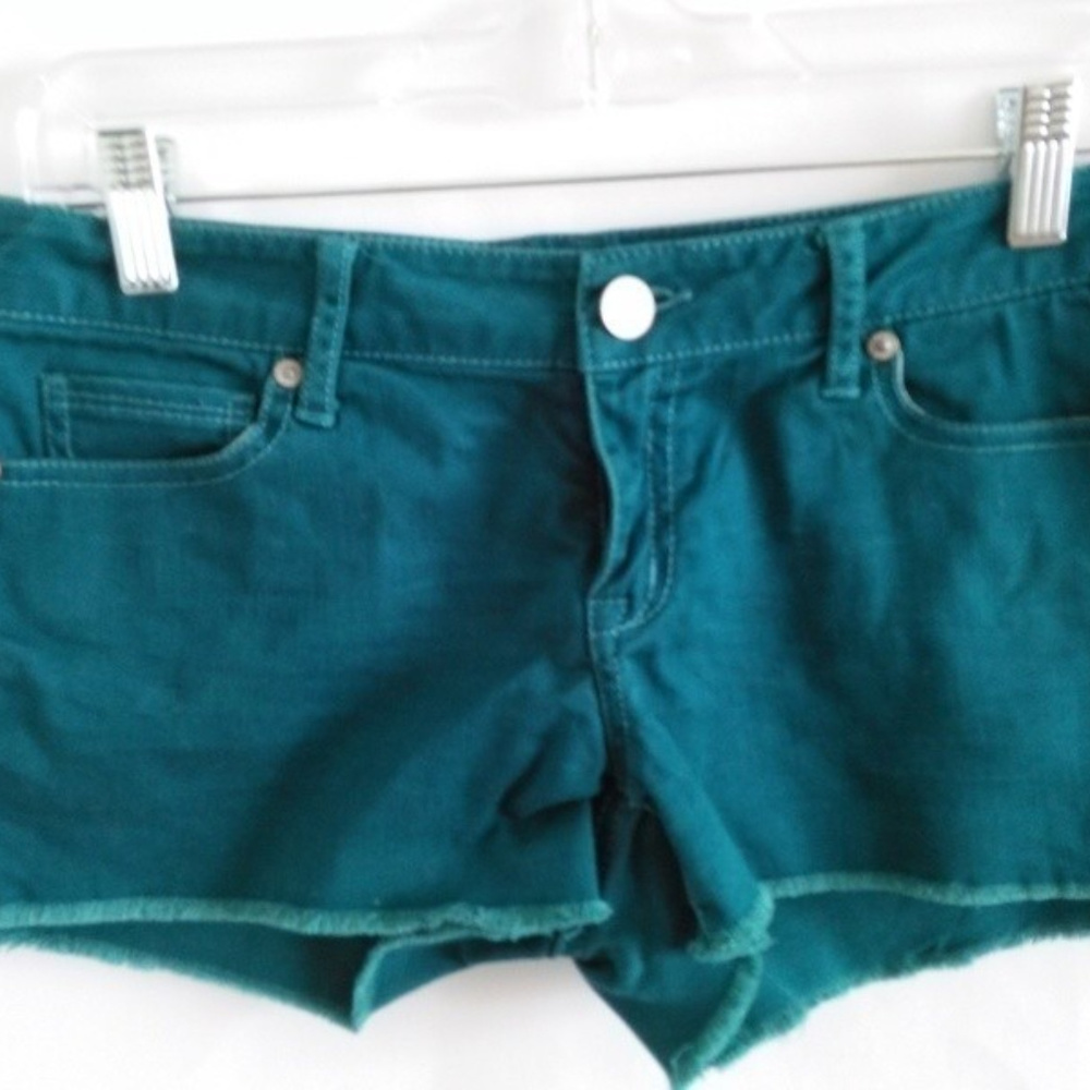 Aeropostale Cut Off Blue Green Shorts Summer 3/4